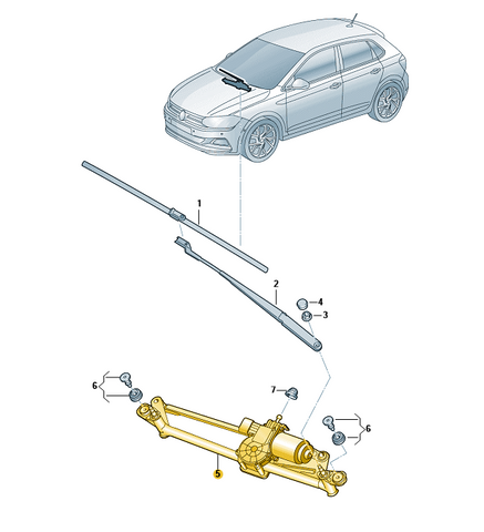 Wiper Linkage and Motor for Scala/Kamiq >>
