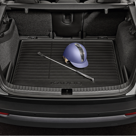 SKODA Karoq Double sided boot luggage mat for vehicles with
