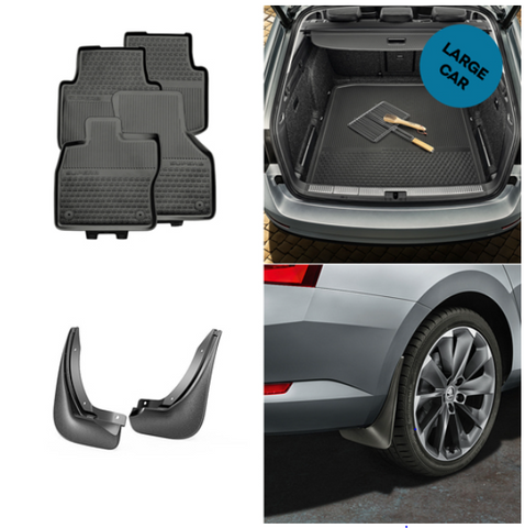 SKODA Superb Estate Rubber Protection pack (Fully Fitted Price)